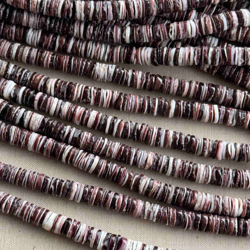 8mm Violet Oyster Shell Heishi Beads Per Strand