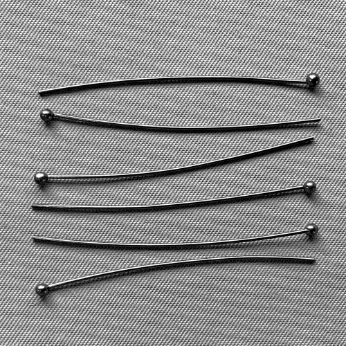 Gunmetal Plated Alloy 1.5 Inch Ball 20 Gauge Ball Headpin Q100 Per Pkg