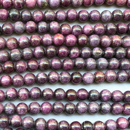Charoite Round Semi Precious Beads Per Strand