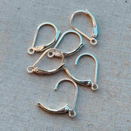 16x10mm Leverback Earwires Sterling Silver Made in Bali Q3 Pair Per Pkg