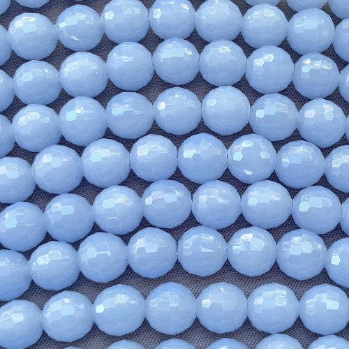 Periwinkle 8mm Faceted Round Disco Ball Chinese Crystal Glass Beads Per Strand