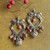 Art Deco Bow Heart Chandelier Earrings Silver Artisan Made in the USA Per Pair