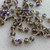 Dark Labradorite Beaded Rosary Chain 8mm Crystal Rondelle Antique Silver Plated Per Foot