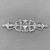 Filigree Small Lace Bar 65x20mm Antique Silver Plated Alloy Q30 Per Pkg