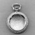 Floral Pocket Watch Stopwatch Cabochon Setting Pendants 64x45mm Antique Silver Plated Alloy Q2 Per Pkg