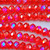 Vermilion Aurora 10x8mm Faceted Rondelle Chinese Crystal Glass Beads Per Strand