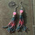 Pinky Teal Tassel Woven Treasures Earrings Artisan Made in the USA Per Pair