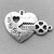 Best Friends Key Heart Charms 25-25x11mm Antique Silver Plated Alloy Q6 Per Pkg