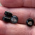 8x5mm Black Heart Coin Beads Glass Metal Embellishments 12Pcs Per Strand