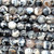 Black and White Faceted Round Agate 12mm Semi-Precious Stone Beads Per Strand
