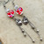 Two Sweet Hearts Earrings Artisan Made in the USA Per Pair