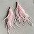5 Inch Pink Feather Tassel Dyed Gold Plated Ends Per Pair