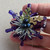 Blue Mistletoe Snowflake Ornament Glitter Acrylic 2.25 Inch Per Pc