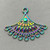 Boho Fan 10 Loop Chandelier Links 29x36mm Peacock Multicolor Electroplated Alloy Q4 Per Pkg