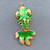 Movable Green Goldfish CZ Cloisonne Charms 29x15mm 18kt Gold Plated Brass Q1 Per Pkg