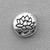 Lotus Flower Coin Beads 14mm Antique Silver Plated Alloy Q20 Per Pkg