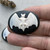 BIG White Bat Black Resin Cabochon Acrylic 39x29mm Q2 Pcs Per Pkg