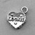 Cookie Heart Charms 15x12mm Antique Silver Plated Alloy Q6 Per Pkg