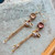 Peony Bee Gold Earrings Artisan Made in the USA Per Pair