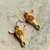 Gilded Cow Skull Earrings Artisan Made in the USA Per Pair