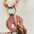 Dusty Rose Squash Blossom Leather Tassel Necklace Artisan Made in the USA Per Pc