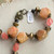 Dusty Rose Squash Blossom Leather Tassel Necklace Artisan Made in the USA Per Pc