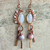 Copper Rustica Opal Forged Earrings Artisan Made in the USA Per Pair