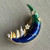 1.5 Inch New York City On The Moon Brooch Pin Rhinestone Enamel Gold Per Pc