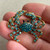 1.5 Inch Aqua Crab Brooch Pin Rhinestone Gold Per Pc