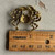 1.5 Inch Aqua Crab Brooch Pin Rhinestone Gold Per Pc