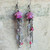 Pink Jellyfish Chandelier Earrings Silver Artisan Made in the USA Per Pair