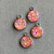 17x14mm Sunset Stars Glitter Resin Charms Antique Silver Plated 4Pcs Per Pkg