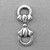 Ribbon Bow Tie 2 Loop Links 16x6mm Antique Silver Plated Alloy Q24 Per Pkg