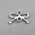 Ribbon Bow 2 Loop Links 8x13mm Antique Silver Plated Alloy Q50 Per Pkg