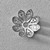Dotted Flower Petal Bead Caps 10mm Antique Silver Plated Alloy Q200 Per Pkg