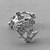Large Rose Vine Bead Caps 14x16x18mm Platinum Plated Alloy Q4 Per Pkg