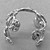 Large Rose Vine Bead Caps 14x16x18mm Platinum Plated Alloy Q4 Per Pkg