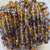 Hickory Beaded Rosary Chain 8mm Crystal Rondelle Antique Silver Plated Per Foot