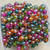 Masquerade Beaded Rosary Chain 8mm Crystal Rondelle Gunmetal Plated Per Foot