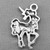 Floral Unicorn Horse Fairy Tale Charms 23x15mm Antique Silver Plated Alloy Q6 Per Pkg