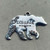 Flower Bear Hand Stamped Pendant Fierce Courage Strength 60mm Per Pc