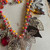 Empress of Autumn Necklace Leaf Multistrand Acrylic Artisan Made 20" Per Pc