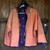 Purple Terracotta Hoodie Jacket Reversible Button Down Kantha Bae One Size Top