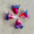 Rollerblade Artisan Lucite Acrylic Flower Trumpet Beads 22mm Hand Painted Q4 Per Pkg