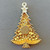 Grinch Green Pearl Rhinestone Christmas Tree Pendants 41x27mm Gold Plated Alloy Q2 Per Pkg