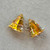 15x13mm Crystal Christmas Tree Charms Golden Per Pair