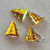 15x13mm Crystal Christmas Tree Charms Golden Per Pair