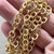 7.5mm Flat Round Chain Soldered Satin Hamilton Gold Plated Brass Per Foot