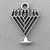Menorah Candles Jewish Israel Charms 20x14mm Antique Silver Plated Alloy Q6 Per Pkg