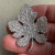 2 Inch Maple Leaf Autumn Brooch Pin Clear Rhinestone Silver Per Pc